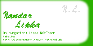 nandor lipka business card